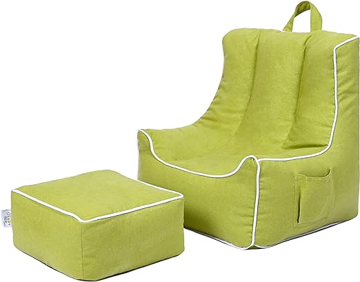 Children's Bean Bag Chair with Footstool