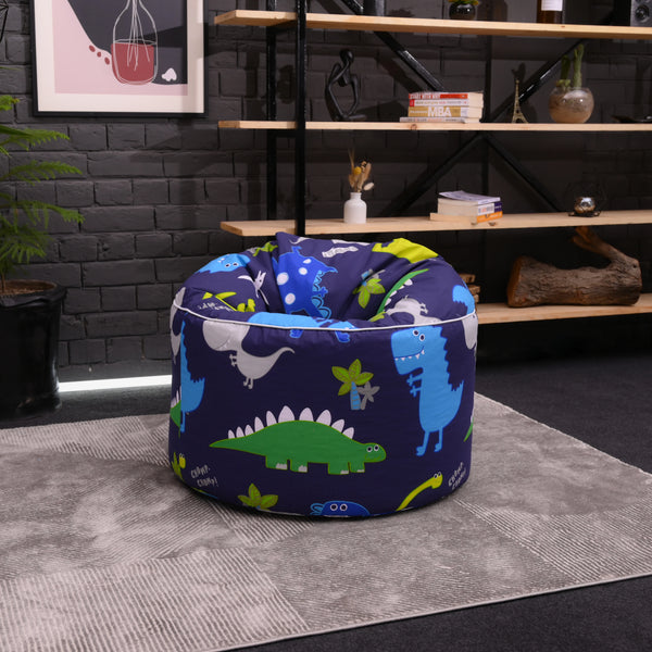 Indoor Round Bean Bag Chair Kids Playing Beanbag Seat Printed Pouffes