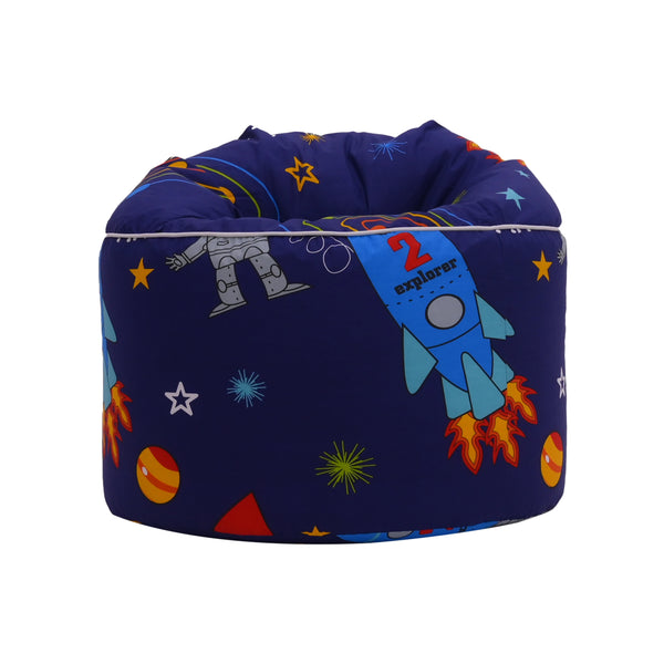 Indoor Round Bean Bag Chair Kids Playing Beanbag Seat Printed Pouffes