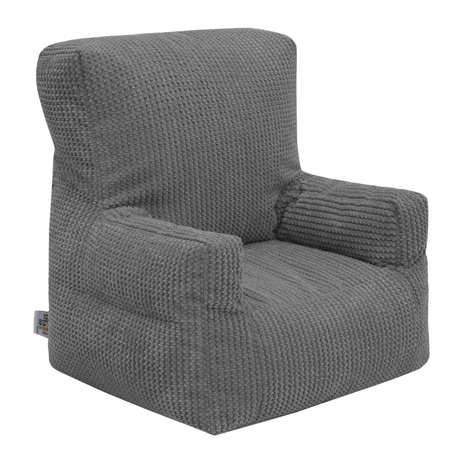 Kids Cord Bean Bag Armchair with Back Pocket Comfy Pouf Gaming Beanbags Chair
