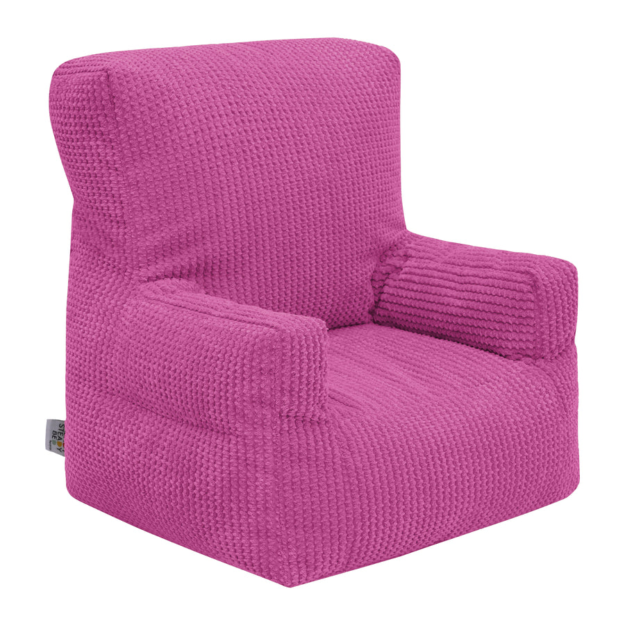 Kids Cord Bean Bag Armchair with Back Pocket Comfy Pouf Gaming Beanbags Chair
