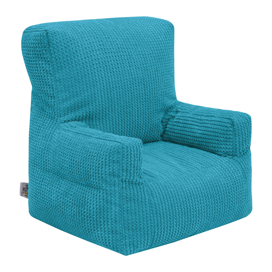 Kids Cord Bean Bag Armchair with Back Pocket Comfy Pouf Gaming Beanbags Chair