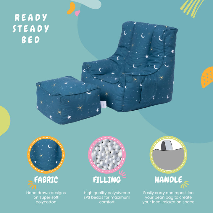 Bean bag with ottoman