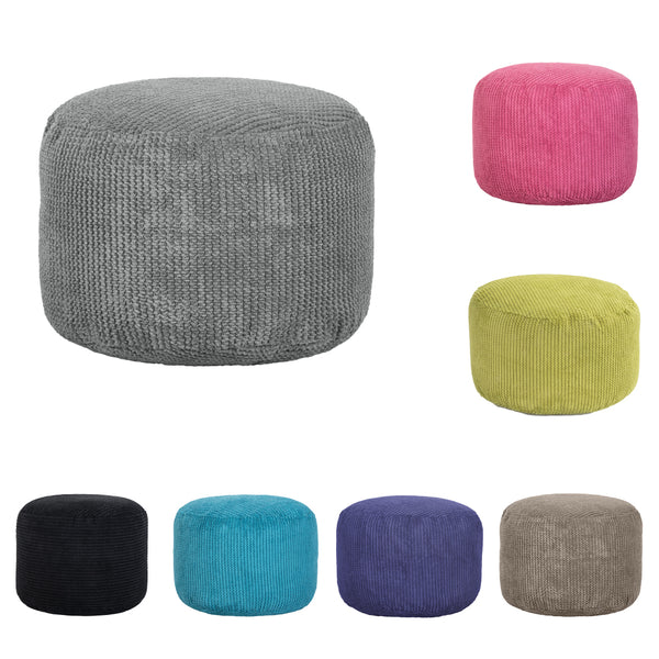 Kids Bean Bag Footstool Round Beanbag Footrest Indoor Pouffes Soft Toddler Bean Bag Leg rest