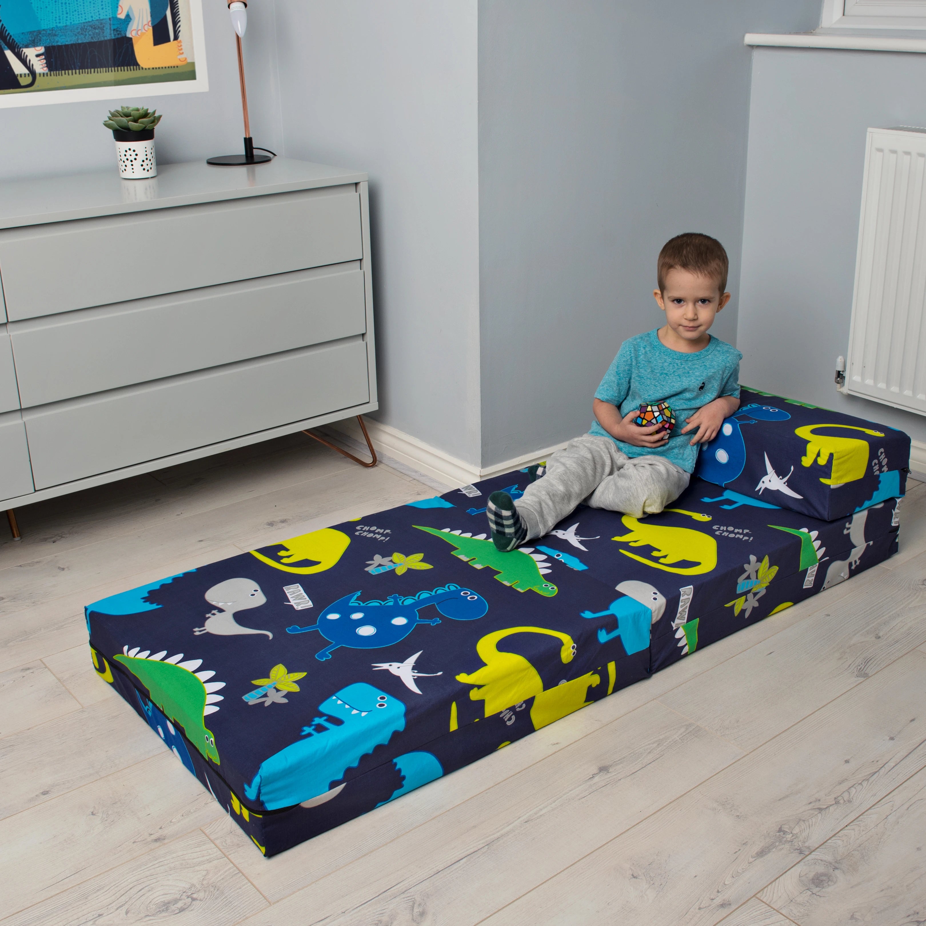 Kids Foldable Z Bed Kids Futon Sofa Bed Folding Mattress Printed Sleep ...